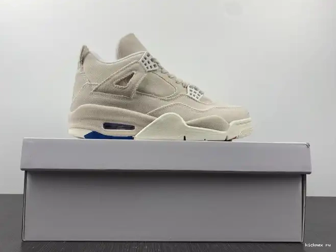 Cheap MAX Retro Canvas Jordan 4 DQ4909-100 Blank (W) 0601